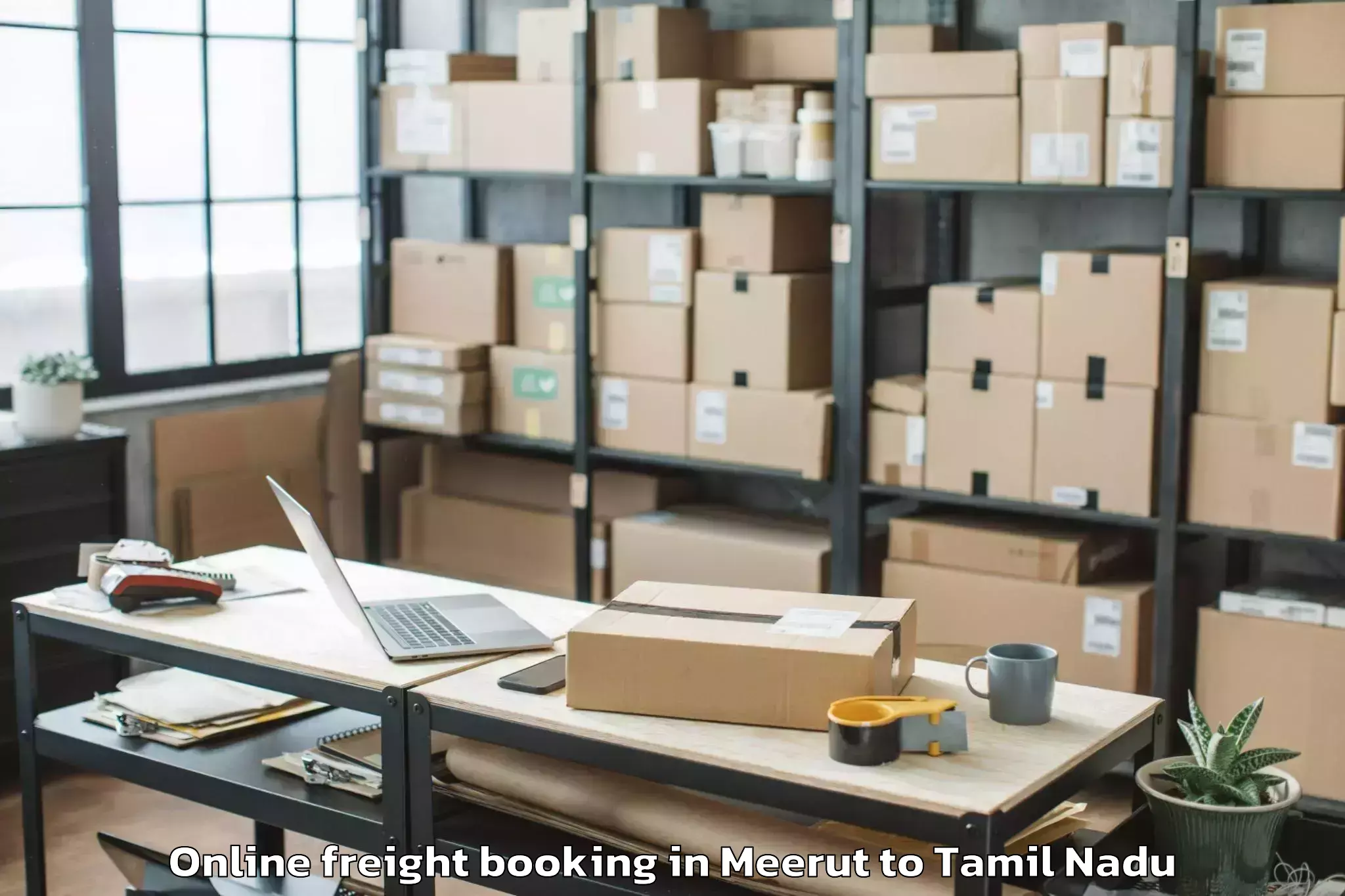 Top Meerut to Pudukkottai Online Freight Booking Available